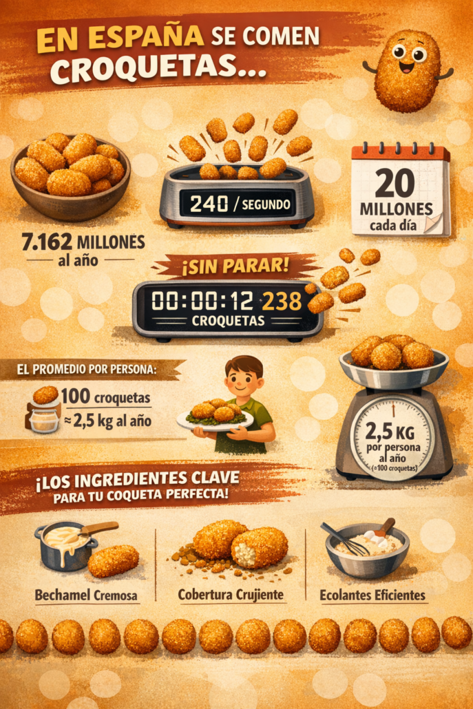 infografía consumo de croquetas en españa