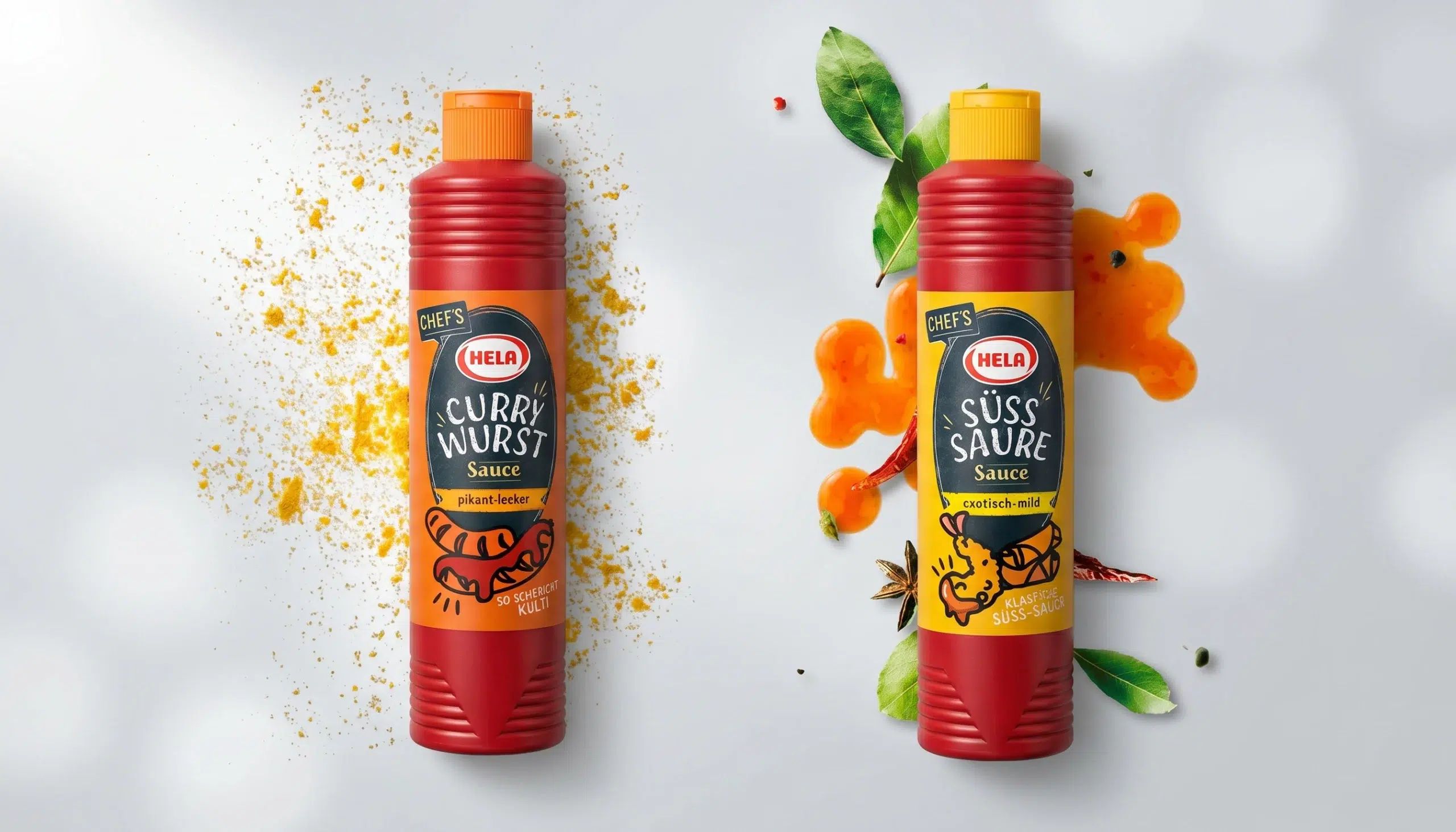 Currywurst Sauce 800 ml (153387) y la Sweet & Sour 800 ml (148833)